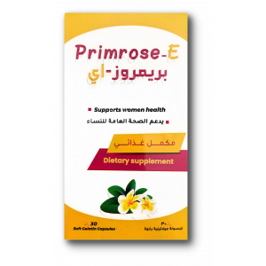 PRIMROSE-E DIETARY SUPPLEMENT ( PRIMROSE OIL 1000 MG + VITAMIN E 20 MG ) 30 SOFT GELATIN CAPSULES